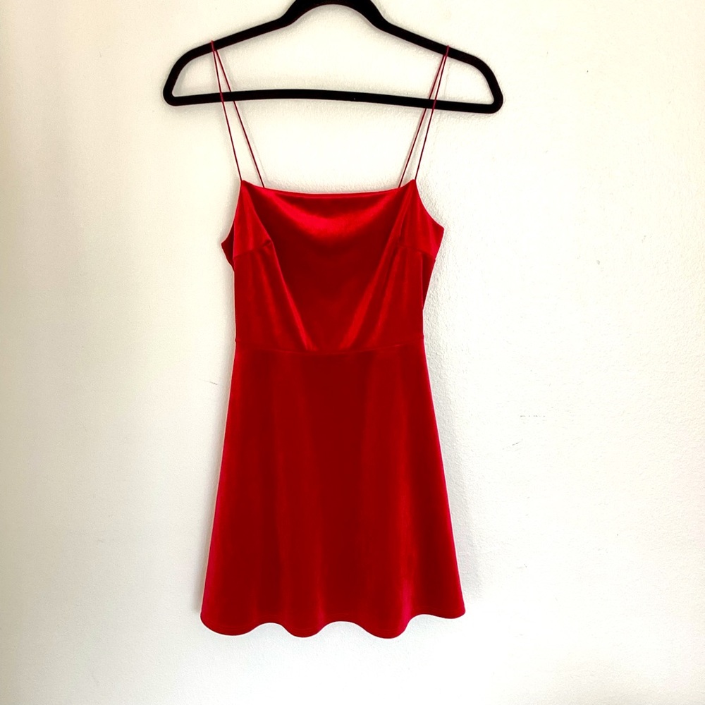 Women's Red Urban Outfitters Velvet Dress